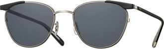 Eyevan 7285 Ellwood PBK/S Mens Sunglasses Silver Size 52