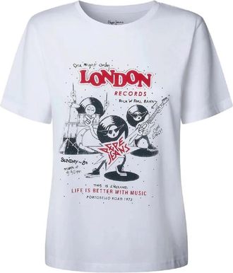 Pepe Jeans London Balbina T-Shirt - Dames - T-shirts - Wit - XS - Katoen - Tops