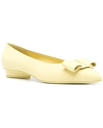 Ferragamo Viva Vara Bow Leather Ballet Flat