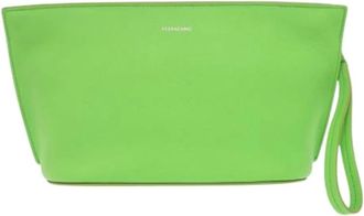 Ferragamo Pre-owned Clutch bag - Dames - Vintage Clutch - Groen - ONE Size - Leer - Vintage
