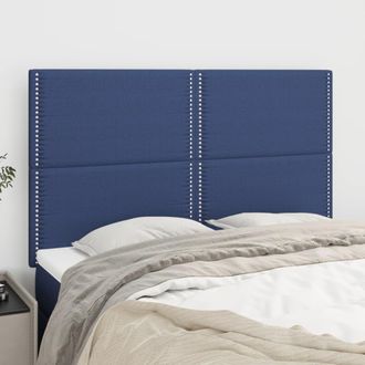 vidaXL Cabeceros 4 Unidades Tela Azul 72x5x78/88 Cm Vidaxl