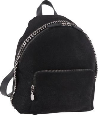 Stella McCartney Stella Mccartney Falabella Front Zip Shaggy Deer Black Polyester Backpack Bag (Pre-Owned)