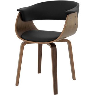 Rendez-Vous D&eacute;co Silla de piel sint&eacute;tica negra - Piada