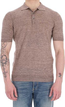 Barba Melange Pure Linen Polo