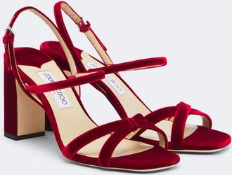 Jimmy Choo London Sandalias Elsy de terciopelo