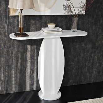 Dmora Consola Ramacca, Color Encimera Blanca, 100x30x81h Cm Blanco