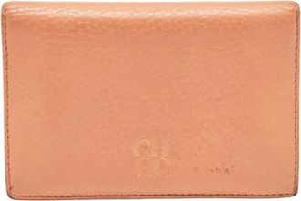 Carolina Herrera Tweedehands leren portemonnees - Dames - Vintage Accessoires - Oranje - ONE Size - Vintage