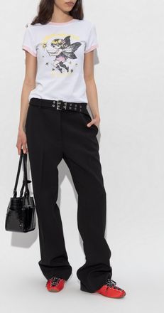 Ganni T-shirt With Print, Womens, White