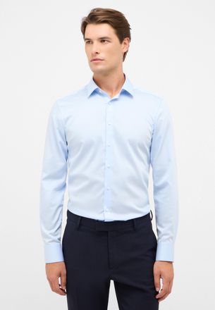 Eterna Langarmhemd ETERNA SLIM FIT, Herren, Gr. 38, Normalgr&ouml;ssen, blau (hellblau), Satin, 100% Baumwolle, schmal, Manschette, Hemden Langarmhemd, NON IRON (