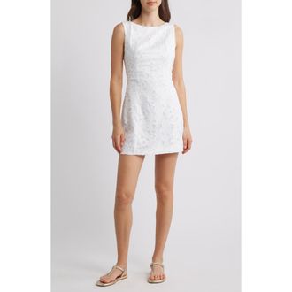 Lilly Pulitzer Jules Floral Embroidery Skort Romper in Resort White Flower Bunch at Nordstrom Rack, Size 16