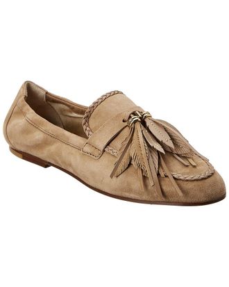 Tod's Tods Leaf Tassel Suede Loafer