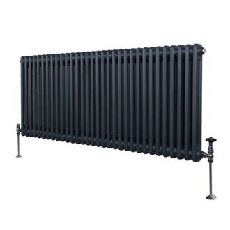 MonsterShop Traditional 2 Column Radiator - 600 x 1462mm - Anthracite Grey