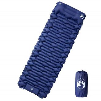 OEM Colch&oacute;n Autoinflable Para Camping Con Almohada, 1 Persona, Azul Marino