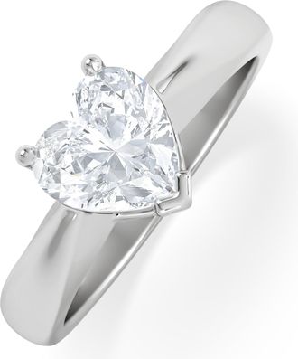 The Diamond Store Naomi Heart Cut Lab Diamond Engagement Ring 1.00ct H/Si in 9k White Gold