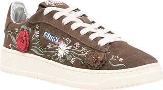 Autry Brown Floral Sneakers