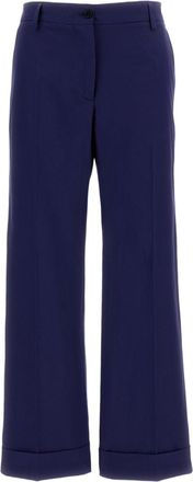 Alberto Biani Cotton Wide-Leg Trousers with Tailored Fit
