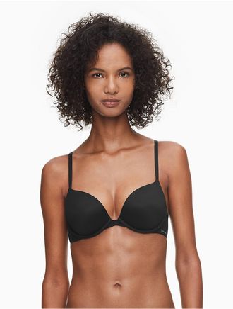 Calvin Klein Womens Perfectly Fit Memory Touch Push-Up Bra - Black - 32A