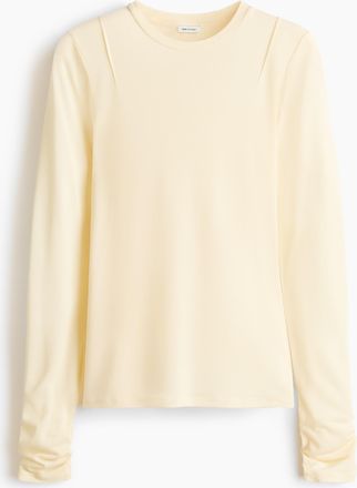 H&M Shirt aus Seidenmix - Hellgelb