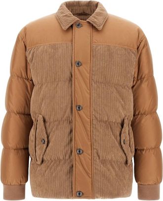 Herno Piumino Bimateriale Polar-Tech - - Jackets - Uomo - Marrone - L