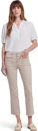 NYDJ Marilyn Straight Ankle Geo Tape Jeans in Feather Womens Jeans Feather : 12 27, Cotton/Denim/Elastane