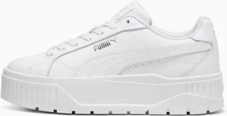 Puma Witte/Zilveren Platform Sneakers - Dames - Sneakers - Wit - 41 EU - Leer - Schoenen