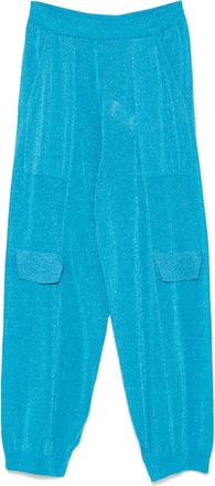Akep Pantaloni sportivi con dettaglio lam&eacute; - Blu