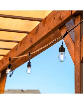 Brightech Ambience Pro 48 15 Bulb LED Solar Powered Hanging String Lights