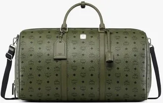 MCM X-Large Ottomar Weekender Bag in Visetos in Khaki Moss at Nordstrom
