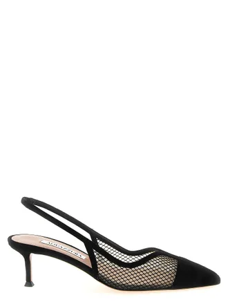 Aquazzura Black Textile Mid Heel Womens Pumps