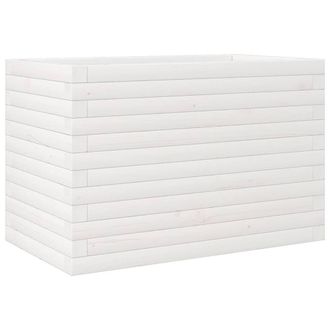 Berkfield Home Garden Planter White 70x40x45.5 cm Solid Wood Pine