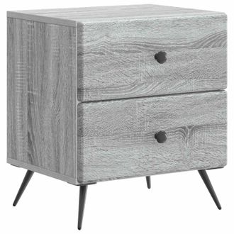 vidaXL Armario De Noche Con Caj&oacute;n Gris Sonoma 43 X 34,5 X 47,5 Cm Vidaxl