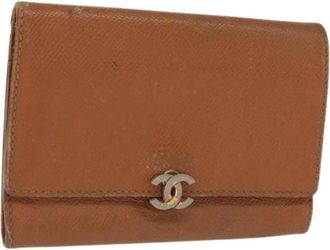Chanel Pre-owned Wallets, female, Brown, Size: ONE SIZE Pre-owned Leather Wallet