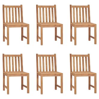 vidaXL Vidaxl - Sillas De Jard&iacute;n 6 Unidades Madera Maciza De Teca
