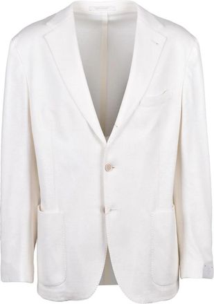 Eleventy White Linen Cotton Blazer