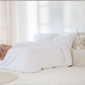 COTTON ARTEAN Funda n&oacute;rdica Percal Algod&oacute;n 200 Hilos blanco 260x240 Cama 180