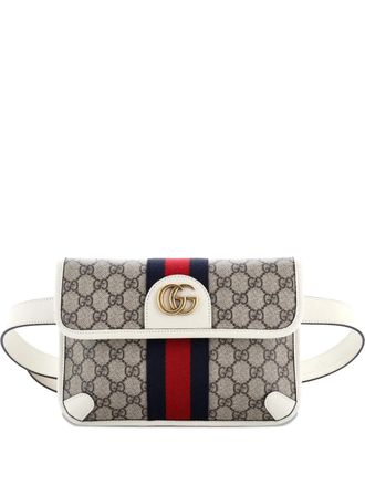 Gucci Ophidia Flap GG Coated Canvas with Leather belt bag - Bruin
