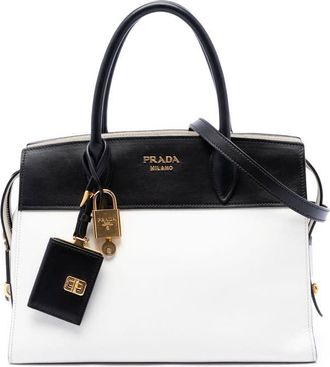 Prada Pre-owned Prada Bicolor Saffiano and City Calf Esplanade Satchel Ladies US10FQH0KSRLBW4F