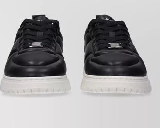 Ferragamo leather lace-up sneakers