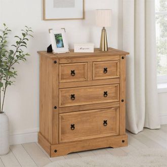 Seconique Corona Essentials 2+2 Drawer Chest in Natural