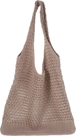 Yarnow Hollow Woven Shoulder Bag for Women Beach Tote Bag Summer Casual Polyester Material for Outdoor Shopping and Beach Vacation