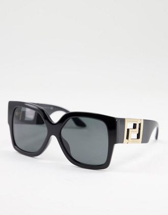 Versace 0VE4402 oversized square sunglasses in black