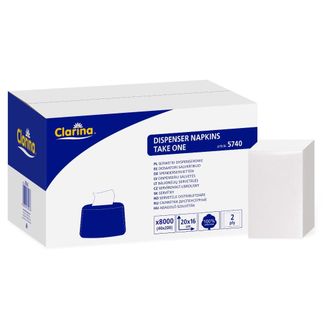 OEM Servilletas Para Dispensadores Clarina Take One, 8000 Unidades, 20x16cm
