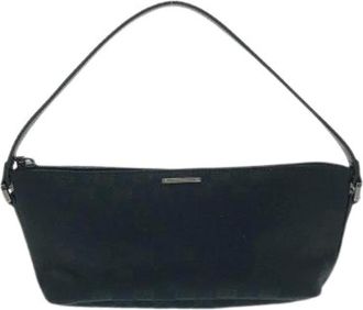 Gucci Pre-owned Shoulder Bags, female, Black, Size: ONE SIZE Pre-owned GG Canvas Pouch