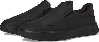 Ecco Move Slip On Sneaker Mens Shoes Black/Magnet Suede : EU 44 (US Mens 10-10.5) M, Leather
