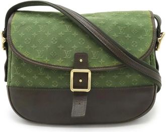 Louis Vuitton Pre-owned Shoulder Bags, female, Green, Size: ONE SIZE Pre-owned Versatile Crossbody Bag with Adjustable Strap and Secure Buckle Closure
