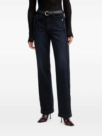 Patrizia Pepe Jeans met logo applicatie - Blauw
