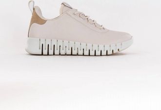 Ecco Womens Gruuv Sneaker In Limestone/powder