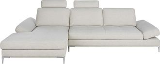 Maisons du monde Sof&aacute; esquinero izquierdo de 4/5 plazas respaldo ajuste gris claro moteado