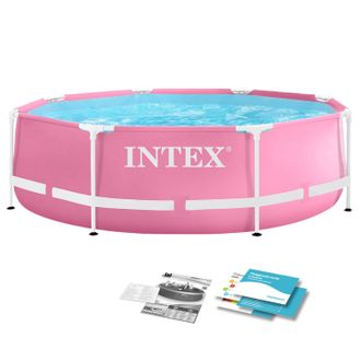 Intex Piscina De Metal Con Estructura Sobre El Suelo 244 X 76 Cm Para Intex