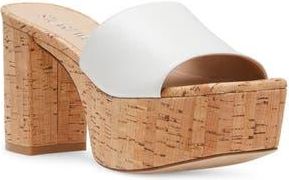 Stuart Weitzman Squarehigh Platform 95 Slide Sandal in White. at Nordstrom Rack, Size 9.5